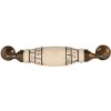Clayre & Eef 65167A Maniglia 17x5x3 cm Bianco - Oro