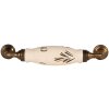 Clayre & Eef 65167B Maniglia 17x5x3 cm Bianco - Oro