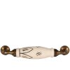 Clayre & Eef 65167F Maniglia 17x5x3 cm Bianco - Oro