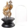 Clayre & Eef 65175 Campana di vetro con decorazione Ø 19x39 cm Colore oro - Nero
