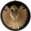 Clayre & Eef 65176 Decorazione da parete Cuore Ø 23x2 cm Colore oro - Nero