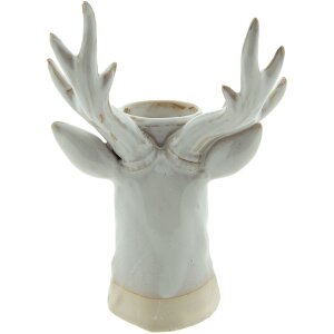 Clayre & Eef 6CE1495 Portacandele Renna 15x12x21 cm Beige - Marrone