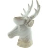 Clayre & Eef 6CE1496 Portacandele Renna 12x11x18 cm Beige - Marrone