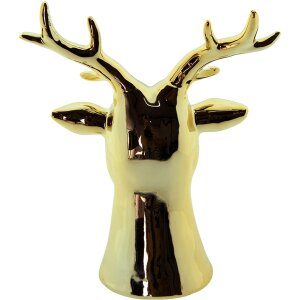 Clayre & Eef 6CE1501 Decorazione Renna 15x12x19 cm color oro