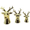 Clayre & Eef 6CE1503 Decorazione Renna 7x6x12 cm Color oro