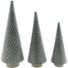 Clayre & Eef 6CE1512 Decorazione Albero di Natale Ø 10x27 cm Grigio