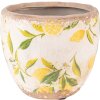 Clayre & Eef 6CE1529XS Vaso da fiori decorativo Ø 12x11 cm Giallo