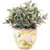 Clayre & Eef 6CE1529XS Vaso da fiori decorativo Ø 12x11 cm Giallo