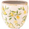 Clayre & Eef 6CE1532S Vaso da fiori decorativo Ø 13x12 cm Giallo