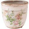 Clayre & Eef 6CE1541M Vaso da fiori decorativo Ø 15x14 cm Rosa - Beige