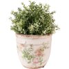Clayre & Eef 6CE1541M Vaso da fiori decorativo Ø 15x14 cm Rosa - Beige
