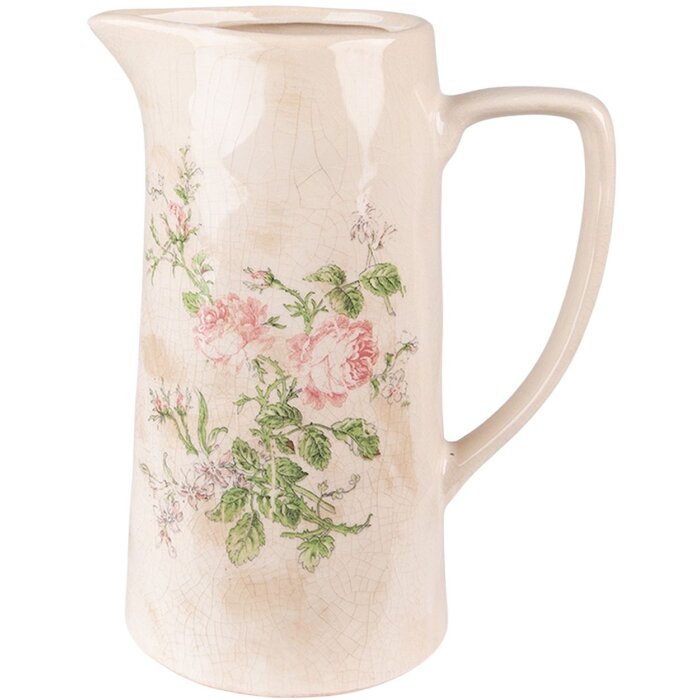 Clayre & Eef 6CE1543L Vaso da decorazione 21x15x25 cm Rosa - Beige