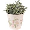 Clayre & Eef 6CE1544L Vaso da fiori decorativo Ø 17x16 cm Rosa - Beige