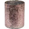 Clayre & Eef 6GL3599 Portacandele Ø 13x15 cm Rosa