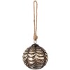 Pallina di Natale Clayre & Eef 6GL3686 Ø 9x9 cm Pallina di Natale marrone