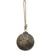 Pallina di Natale Clayre & Eef 6GL3688 Ø 9x9 cm Pallina di Natale marrone