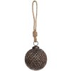 Pallina di Natale Clayre & Eef 6GL3698 Ø 7x7 cm Pallina di Natale marrone