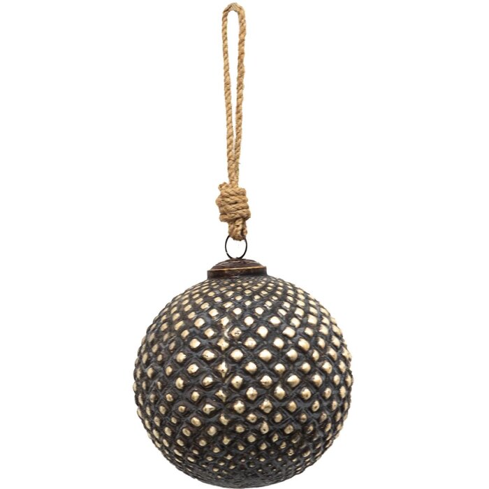 Clayre & Eef 6GL3700 Palla per albero di Natale Ø 11x11 cm Marrone