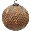 Clayre & Eef 6GL3749 Palla per albero di Natale Ø 20x20 cm Palla di Natale marrone XL