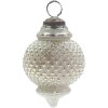 Clayre & Eef 6GL3752 Guaina di Natale Ø 8x10 cm color argento - Guaina di Natale grigia
