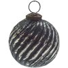 Clayre & Eef 6GL3757 Guaina per albero di Natale Ø 7x7 cm Nero - Argento