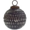 Clayre & Eef 6GL3758 Palla di Natale Ø 7x7 cm Nero - Argento