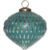 Clayre & Eef 6GL3761 Guaina per albero di Natale Ø 10x10 cm Verde - Argento