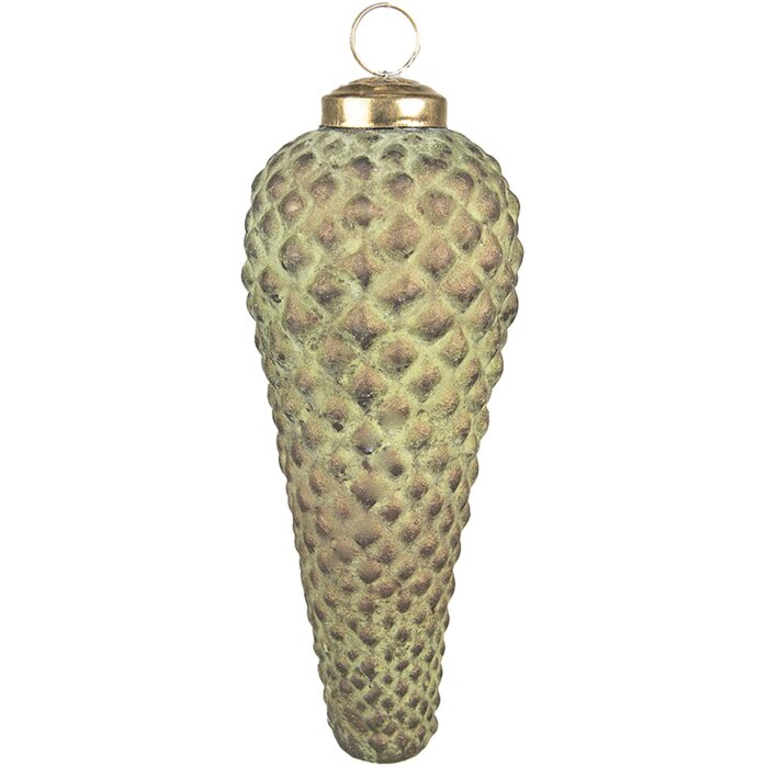Pallina di Natale Clayre & Eef 6GL3791 Ø 5x15 cm Pallina di Natale verde