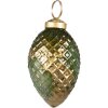 Pallina di Natale Clayre & Eef 6GL3797 Ø 5x7 cm Pallina di Natale verde-oro