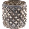 Clayre & Eef 6GL3803 Portacandele Ø 8x8 cm nero - beige