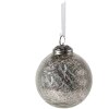 Pallina di Natale Clayre & Eef 6GL3847 Ø 9x10 cm Pallina di Natale color argento