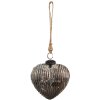 Clayre & Eef 6GL3850 Guaina di Natale 11x5x12 cm Guaina di Natale grigia