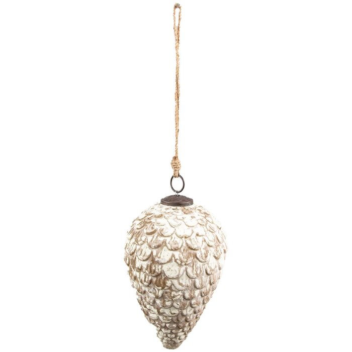 Clayre & Eef 6GL3858 Basi di Natale 12x12x20 cm Basi di Natale beige