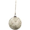 Clayre & Eef 6GL3863 Palla per albero di Natale Ø 20x20 cm Pallina di Natale marrone