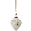 Clayre & Eef 6GL3865 Guaina per albero di Natale Ø 13x17 cm Bianco - Argento