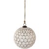 Clayre & Eef 6GL3871 Bignè per albero di Natale Ø 20x20 cm Bianco - Argento