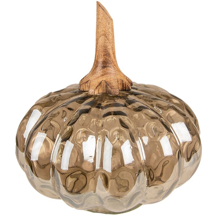 Clayre & Eef 6GL3872 Decorazione Zucca Ø 13x15 cm Marrone - Verde