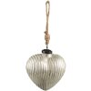 Clayre & Eef 6GL3878 Palla di Natale 9x4x10 cm Pallina di Natale color argento