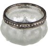 Clayre & Eef 6GL3973 Portacandele in vetro bianco Ø 5x3 cm