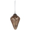 Clayre & Eef 6GL4013 Palla per albero di Natale Ø 15x20 cm Palla di Natale marrone XL