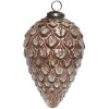 Clayre & Eef 6GL4045 Palla per albero di Natale Ø 10x16 cm Marrone - Bianco