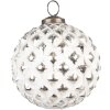 Clayre & Eef 6GL4047 Guaina per albero di Natale Ø 10x10 cm Bianco - Argento