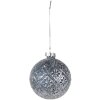 Clayre & Eef 6GL4108 Palla per albero di Natale Ø 8x8 cm (Set di 4) Blu