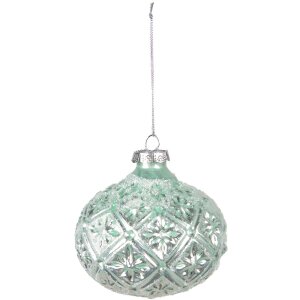 Clayre & Eef 6GL4128 Palla per albero di Natale Ø 10x10 cm (Set di 2) Verde
