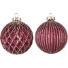 Clayre & Eef 6GL4130 Palla per albero di Natale Ø 8x8 cm (Set di 2) Rosso