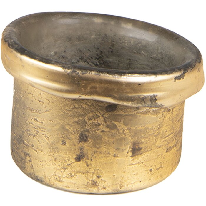Clayre & Eef 6GL4276 Portacandele Ø 8x6 cm color oro