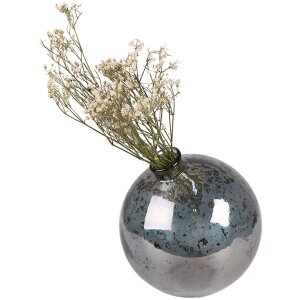 Clayre & Eef 6GL4293 Vaso Ø 13x13 cm Grigio