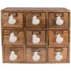 Clayre & Eef 6H2176 Mini cassettiera 34x12x30 cm Marrone