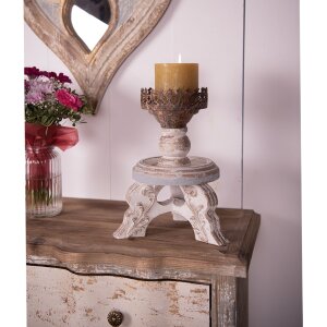 Clayre & Eef 6H2180 Candeliere Ø 25x34 cm Marrone - Beige