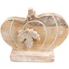 Clayre & Eef 6H2244 Decorazione Zucca 29x6x22 cm Marrone - Bianco